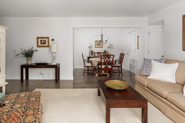 5025 Hillsboro Pike Unit 24K, Nashville, TN 37215 - living room featuring wood finished floors and a chandelier