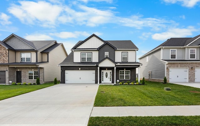 2578 Rafiki Dr, Clarksville, TN 37042 - view of front of home with concrete driveway, board and batten siding, an attached garage, and a front yard