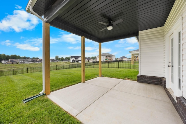 2578 Rafiki Dr, Clarksville, TN 37042 - view of patio featuring a residential view and a ceiling fan