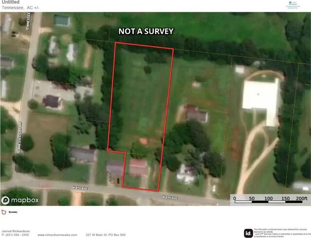 148 W Fourth Ave, Lobelville, TN 37097 - aerial overview of property's location