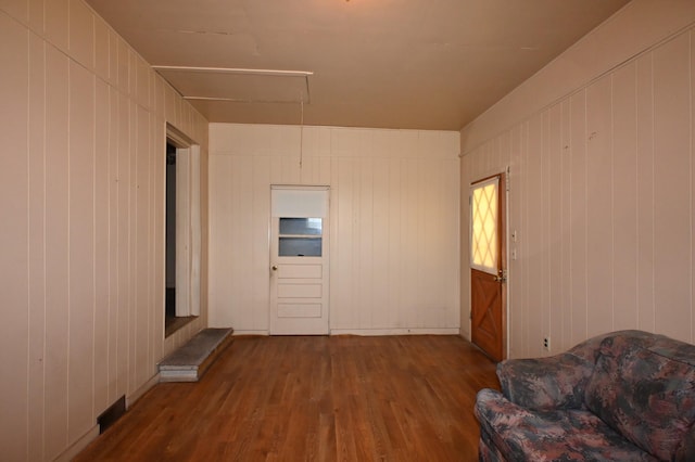 148 W Fourth Ave, Lobelville, TN 37097 - unfurnished room featuring attic access and wood finished floors