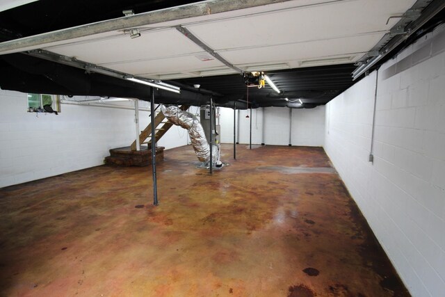 762 Austin Bottom Rd, Baxter, TN 38544 - basement with a garage and concrete block wall