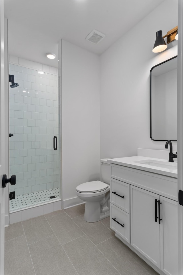 1330 Mcalpine Ave, Nashville, TN 37216 - full bath with vanity, a shower stall, tile patterned floors, and toilet