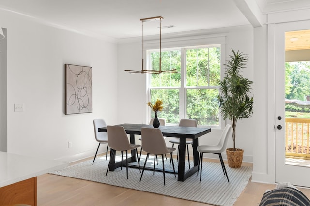 1330 Mcalpine Ave, Nashville, TN 37216 - dining area featuring light wood-style floors and baseboards