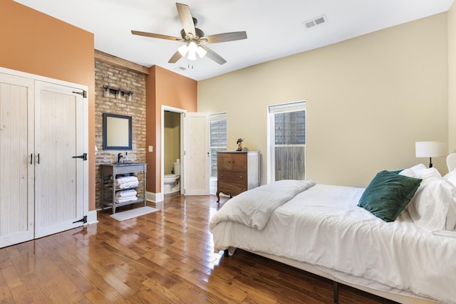 311 Grace St, Nashville, TN 37207 - bedroom with wood finished floors, baseboards, and a ceiling fan