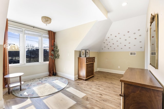 311 Grace St, Nashville, TN 37207 - bonus room featuring light wood-style flooring, vaulted ceiling, and baseboards