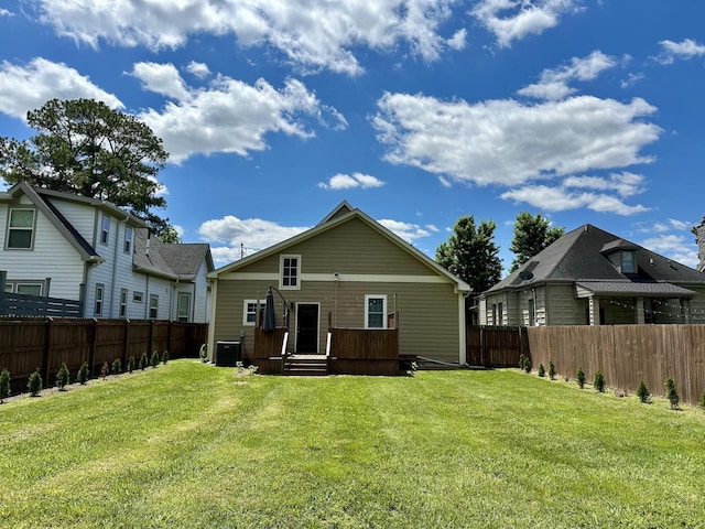 311 Grace St, Nashville, TN 37207 - rear view of property with cooling unit and a wooden deck