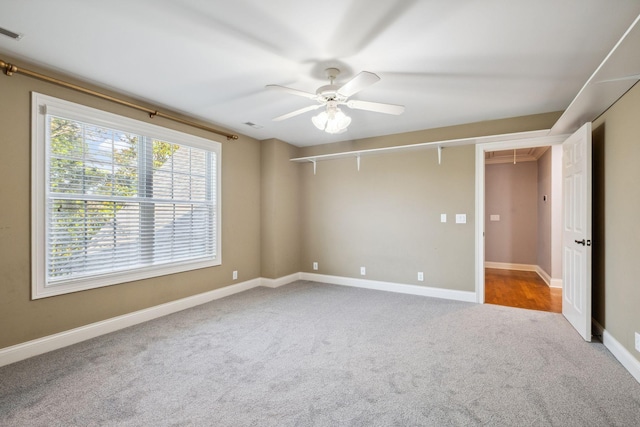 3334 Granite Springs Way, Murfreesboro, TN 37130 - unfurnished room featuring attic access, carpet, ceiling fan, and baseboards