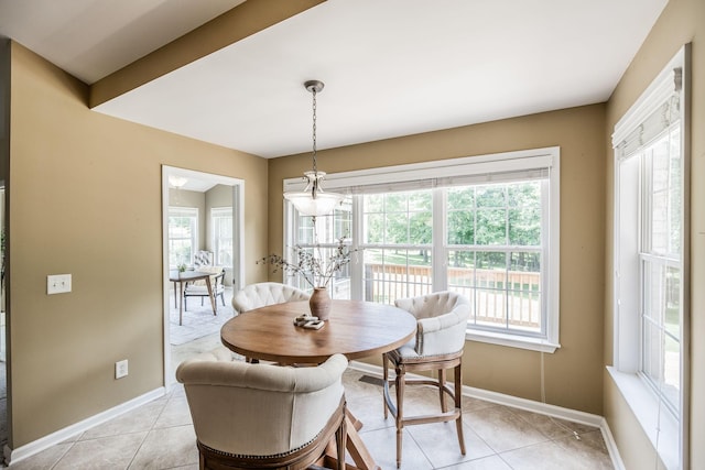 3505 Grove Park Dr, College Grove, TN 37046 - dining room with baseboards and light tile patterned flooring