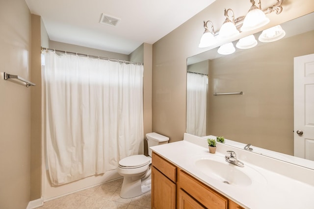 3505 Grove Park Dr, College Grove, TN 37046 - bathroom featuring vanity, toilet, and tile patterned floors