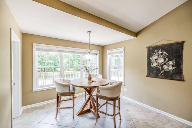 3505 Grove Park Dr, College Grove, TN 37046 - dining room with baseboards and light tile patterned floors