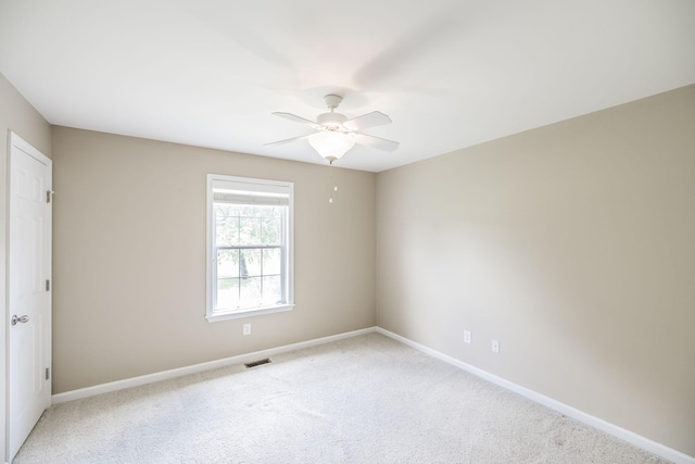 3505 Grove Park Dr, College Grove, TN 37046 - empty room with a ceiling fan, baseboards, and light colored carpet