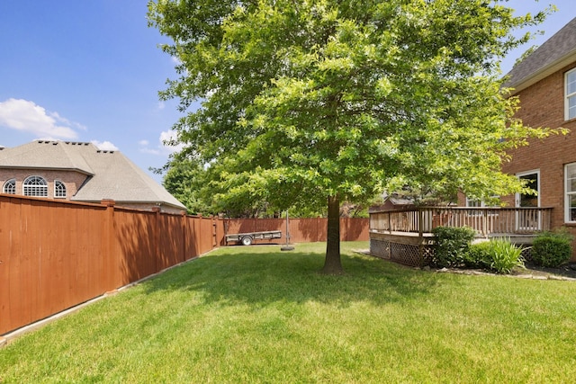 4702 Garcia Blvd, Murfreesboro, TN 37128 - view of yard with a wooden deck