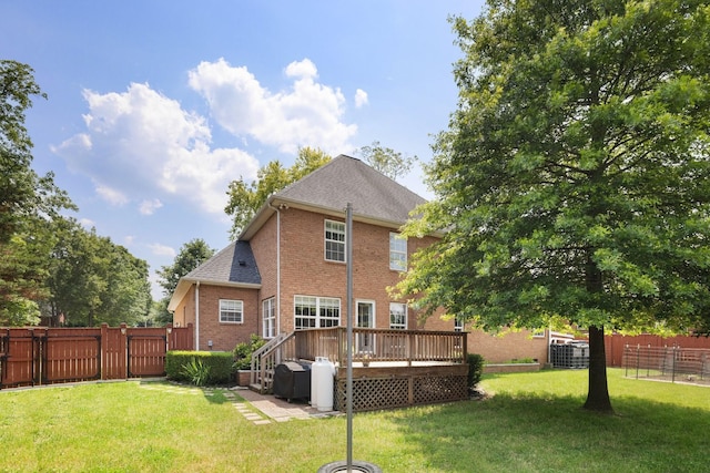 4702 Garcia Blvd, Murfreesboro, TN 37128 - back of house with brick siding, a gate, a deck, a patio, and a shingled roof