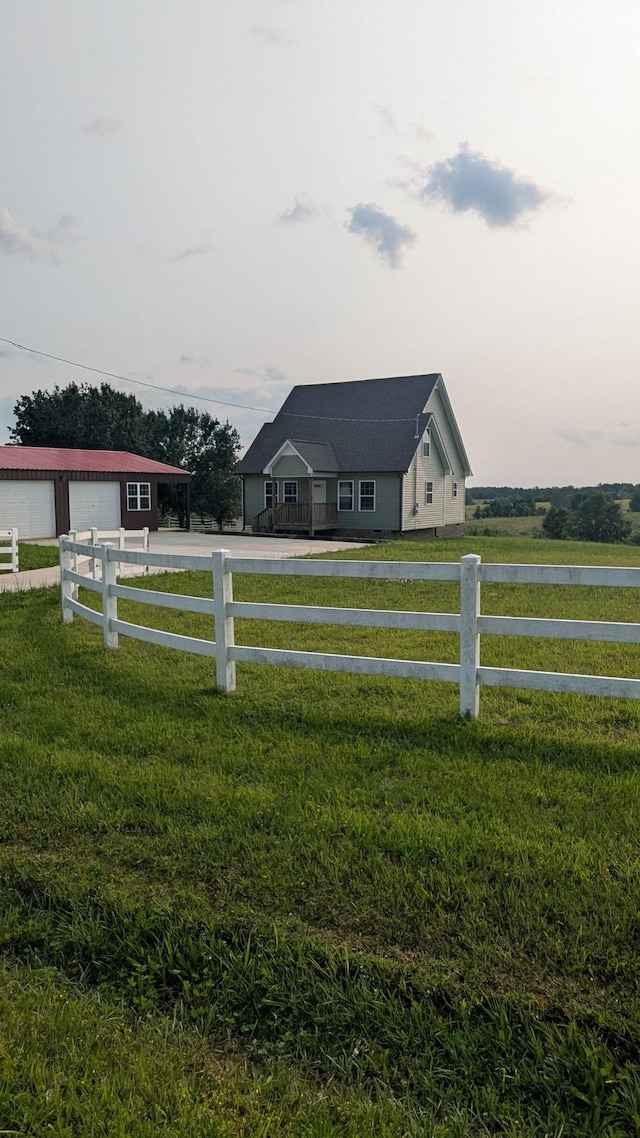 171 Ashmore Rd, Summertown, TN 38483 - view of yard featuring an outbuilding and a rural view