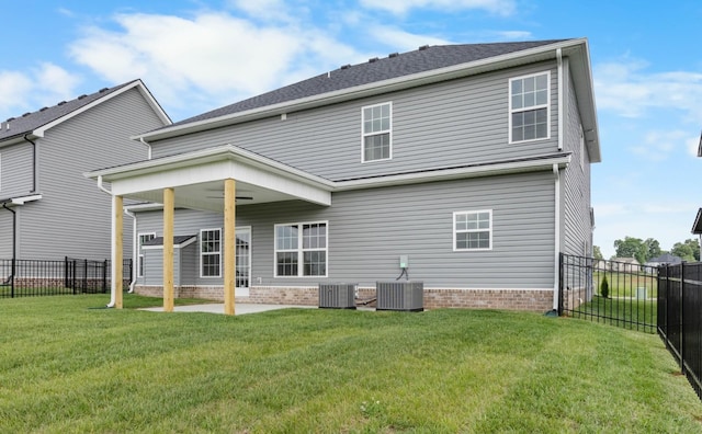 2582 Rafiki Dr, Clarksville, TN 37042 - rear view of property with central AC and a patio