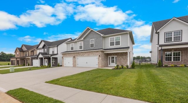 2582 Rafiki Dr, Clarksville, TN 37042 - view of front of house with brick siding, an attached garage, driveway, and a residential view
