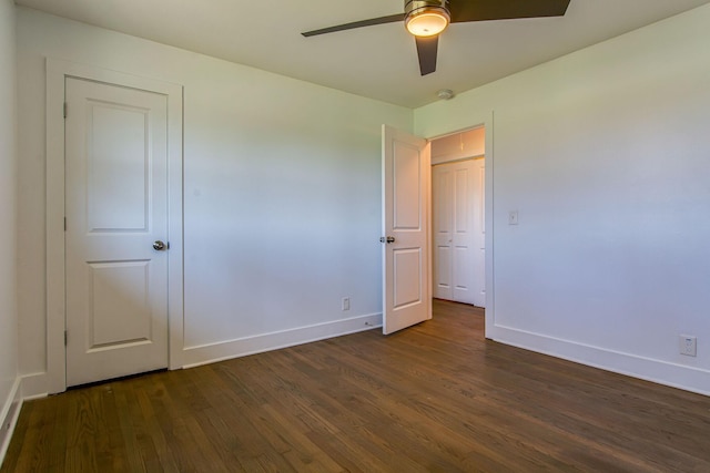 1655 Ben Johns Rd, Smyrna, TN 37167 - unfurnished room with a ceiling fan, baseboards, and dark wood-style floors