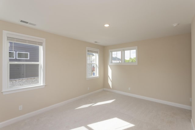 5962 Hunt Valley Dr, Spring Hill, TN 37174 - spare room with light colored carpet, baseboards, a smoke detector, and recessed lighting