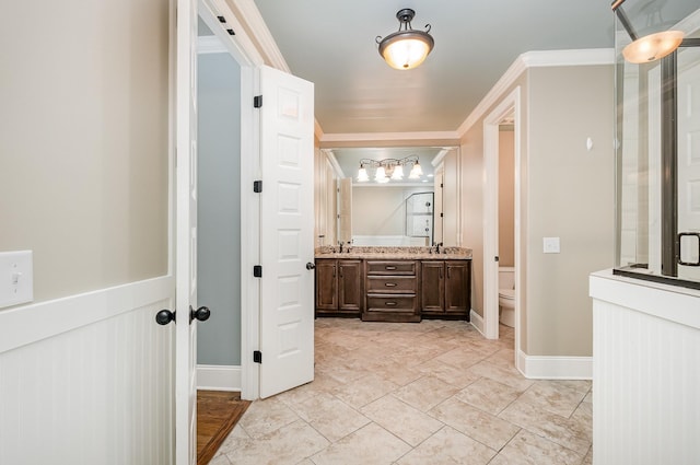 813 Stone Mill Cir, Murfreesboro, TN 37130 - full bathroom featuring toilet, double vanity, and baseboards
