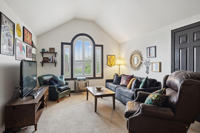 6781 Autumnwood Dr, Nashville, TN 37221 - living room with carpet floors and vaulted ceiling