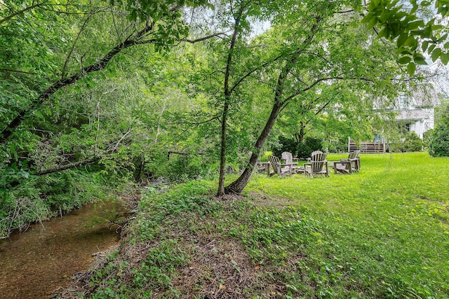 3975 Dry Creek Rd, Dowelltown, TN 37059 - view of green lawn with a fire pit