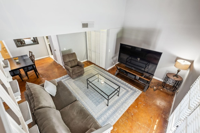 210 Old Hickory Blvd Unit 42, Nashville, TN 37221 - living area with baseboards and concrete floors