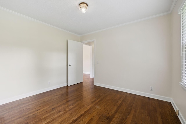 510 Bismark Dr, Nashville, TN 37210 - unfurnished room featuring dark wood finished floors, baseboards, and crown molding