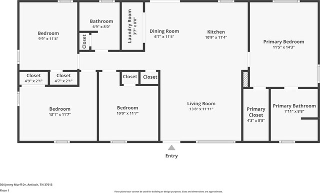 304 Jenny Murff Dr, Antioch, TN 37013 - floor plan / room layout