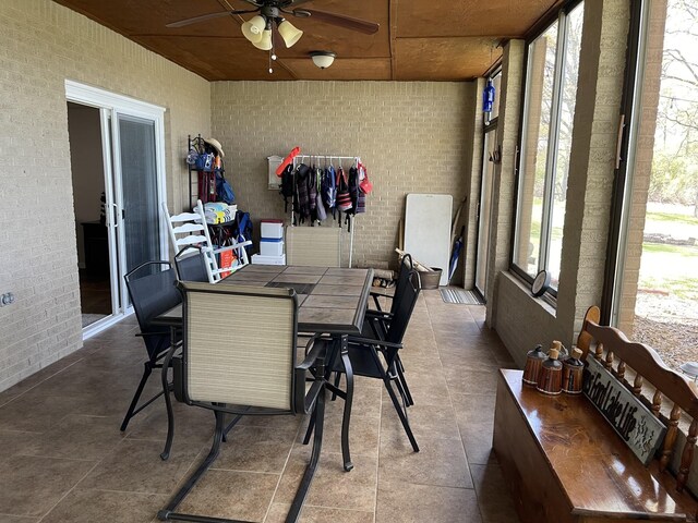 464 Loop Dr, Winchester, TN 37398 - sunroom with ceiling fan and outdoor dining space
