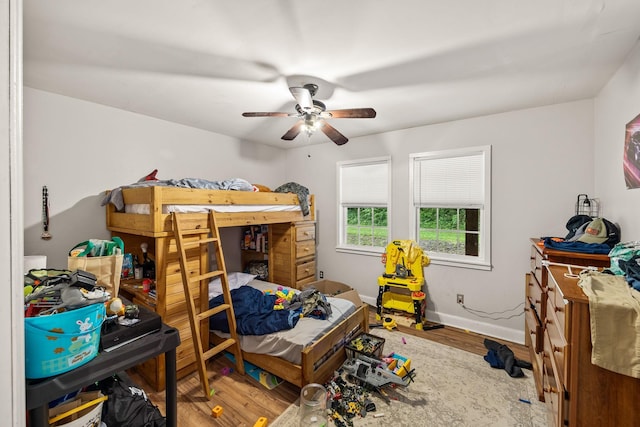 333 Cubbins Hollow Rd, Dowelltown, TN 37059 - bedroom with wood finished floors, baseboards, and ceiling fan