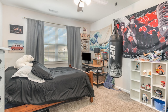6531 Tulip Tree Dr, Murfreesboro, TN 37128 - carpeted bedroom featuring a ceiling fan and baseboards