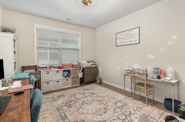 6531 Tulip Tree Dr, Murfreesboro, TN 37128 - office space featuring baseboards and wood finished floors