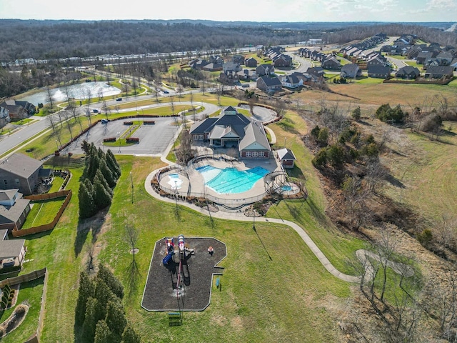 881 Meadowcrest Way, Lebanon, TN 37090 - aerial view of property and surrounding area with nearby suburban area