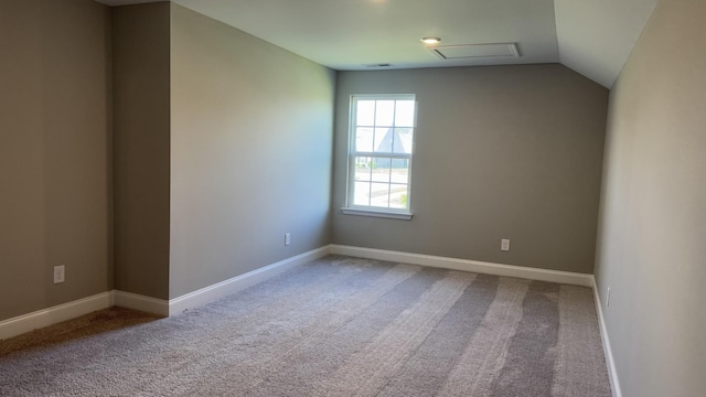 881 Meadowcrest Way, Lebanon, TN 37090 - empty room with carpet floors, vaulted ceiling, and attic access