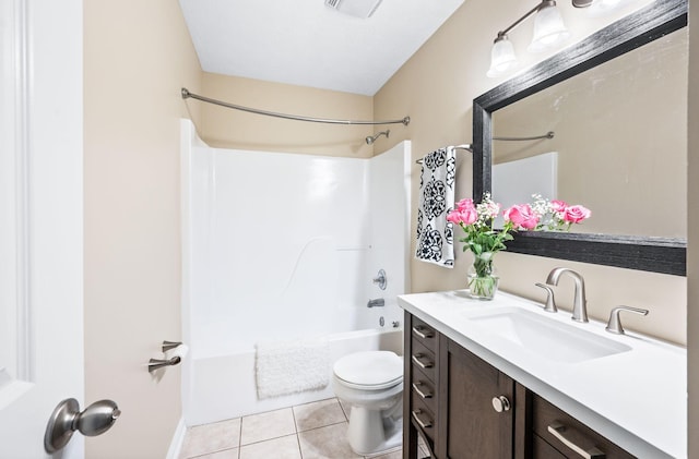 2210 Falcon Creek Dr, Franklin, TN 37067 - bathroom with vanity,  shower combination, toilet, and tile patterned floors