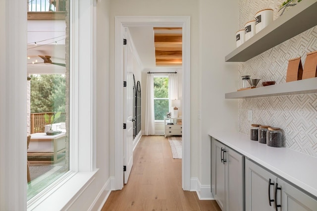 7271 Murrel Dr, Franklin, TN 37064 - hallway featuring light wood-style flooring and baseboards
