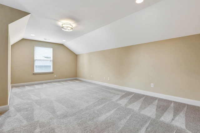 356 Irvine Ln, Franklin, TN 37064 - bonus room featuring carpet floors, baseboards, lofted ceiling, and recessed lighting