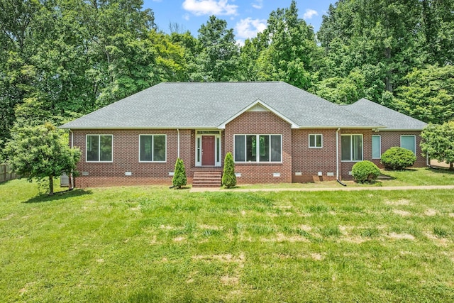 314 Avondale Ct, Cookeville, TN 38506 - ranch-style house with a front yard, brick siding, and a shingled roof