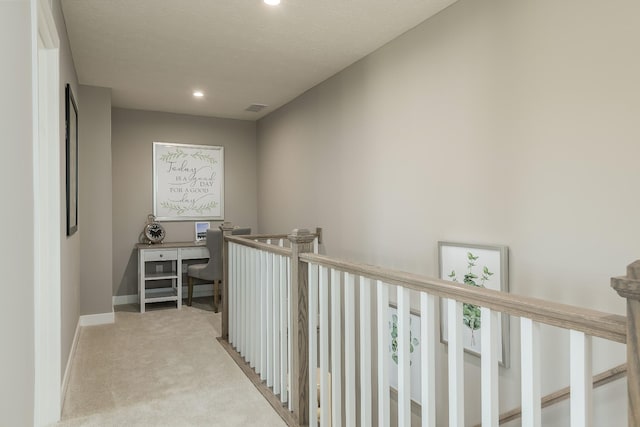 1171 Savannah Ave, Gallatin, TN 37066 - corridor with light colored carpet, baseboards, an upstairs landing, and recessed lighting