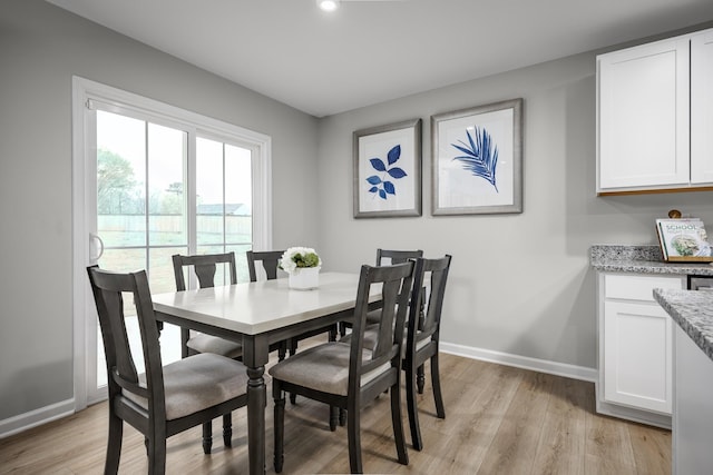 1296 Laurel St, Gallatin, TN 37066 - dining area with baseboards, light wood finished floors, and recessed lighting