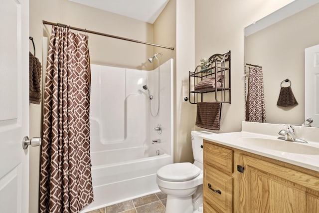 930 Eastover Rd, Lebanon, TN 37090 - bathroom featuring vanity, toilet, shower / bathtub combination with curtain, and tile patterned flooring