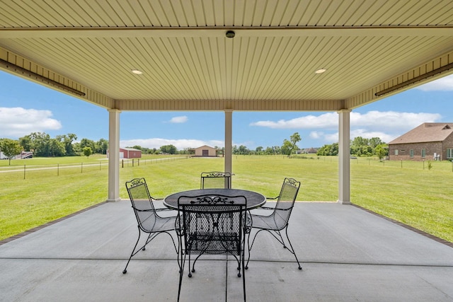 930 Eastover Rd, Lebanon, TN 37090 - view of patio / terrace featuring outdoor dining space and a view of countryside