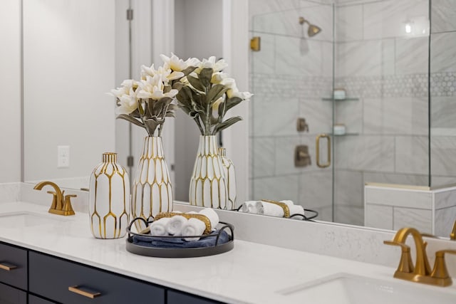 2521 Kingston Ct, Mount Juliet, TN 37122 - bathroom with double vanity and a shower stall