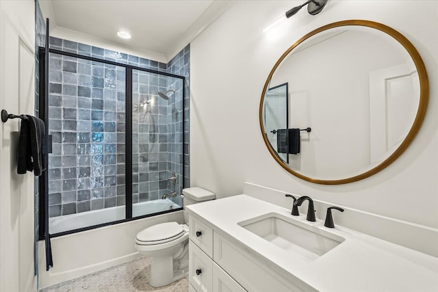 1750 Barrow Ln, Brentwood, TN 37027 - full bath with toilet, vanity, and bath / shower combo with glass door