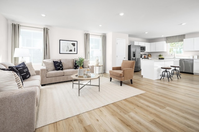 1553 Thornton Grove Blvd, Nashville, TN 37207 - living area with light wood-type flooring and recessed lighting