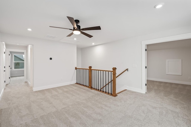 1005 Cherry Tree Dr, Mount Juliet, TN 37122 - corridor featuring an upstairs landing, light carpet, recessed lighting, and baseboards