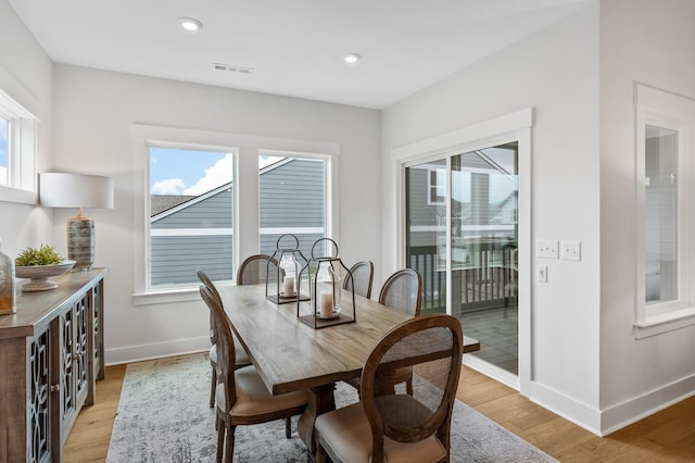 1005 Cherry Tree Dr, Mount Juliet, TN 37122 - dining area featuring plenty of natural light, baseboards, light wood-style floors, and recessed lighting