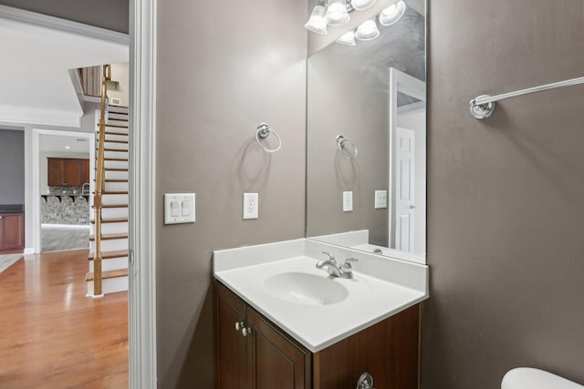 102 Oglethorpe Ave, Gallatin, TN 37066 - half bath with vanity, wood finished floors, and toilet