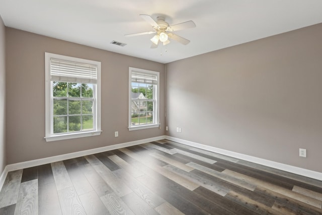 102 Oglethorpe Ave, Gallatin, TN 37066 - empty room with baseboards, ceiling fan, and dark wood finished floors